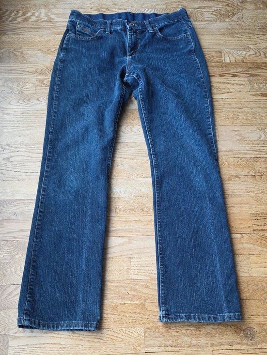 Wrangler Denim - (7/8 X 32)Wrangler Women's Dark Blue Boot-Cut Jeans Western Country Rodeo Q-Baby